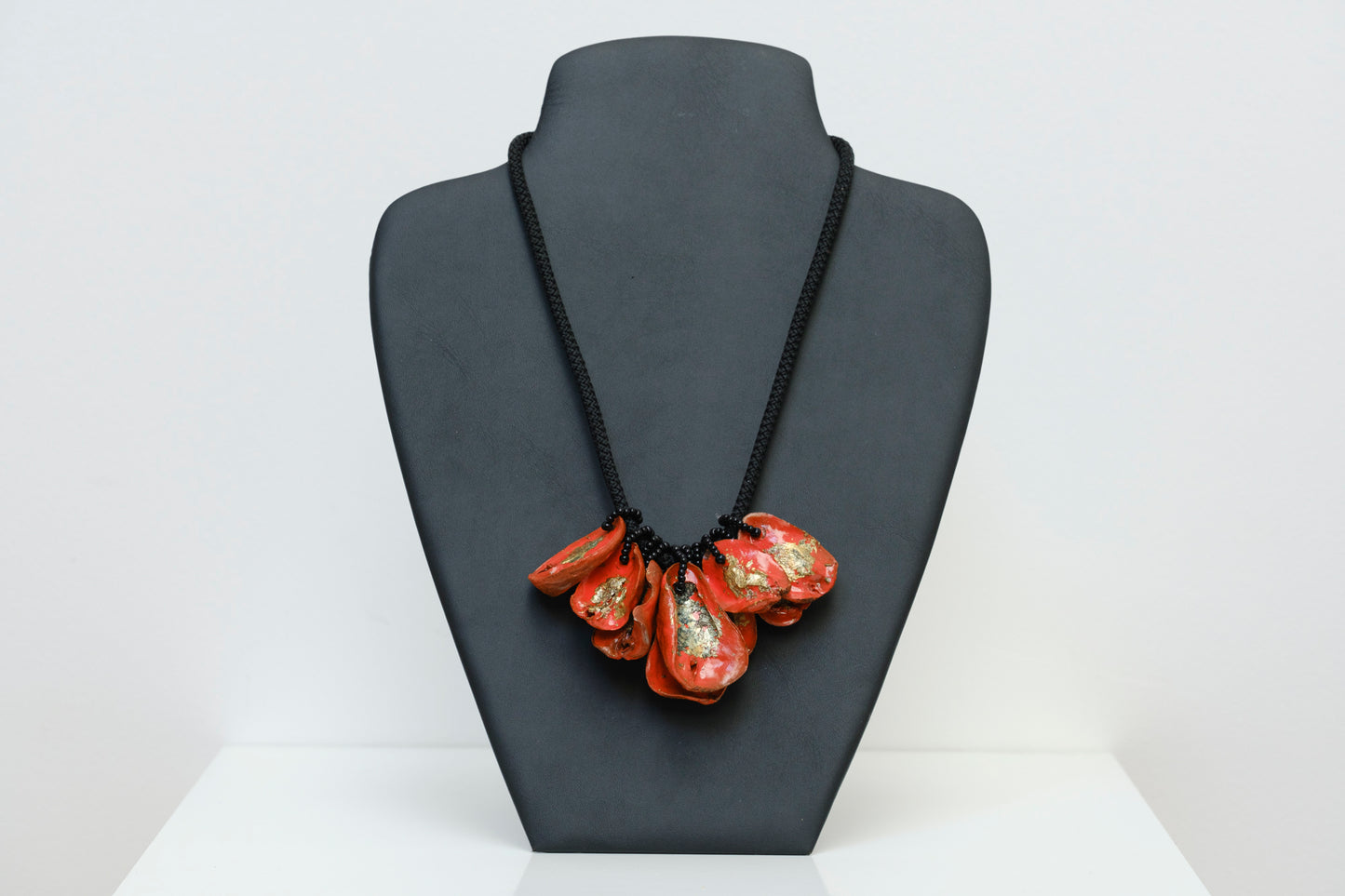 Cluster of Kolanuts Painted with Orange and Bronze Leaf