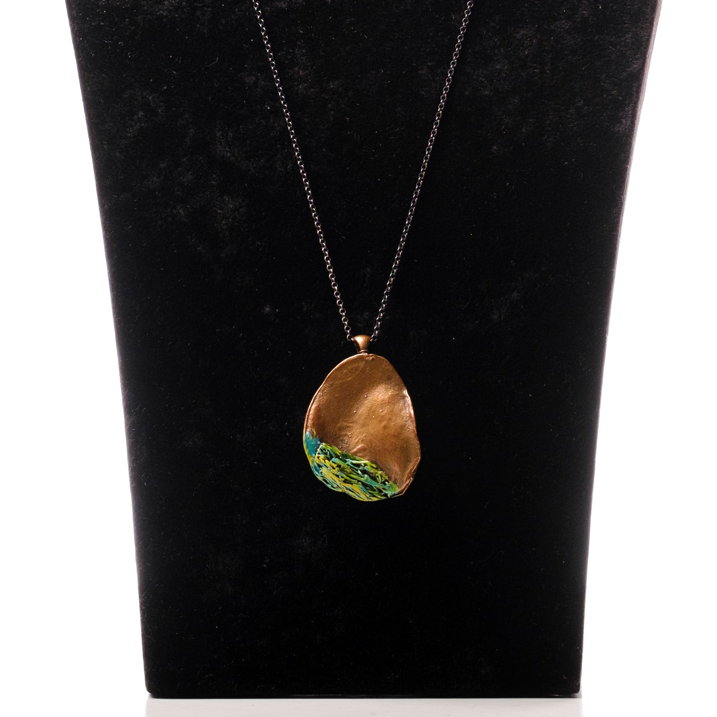 Copper Coated Kolanut with Painted African Sponge 1