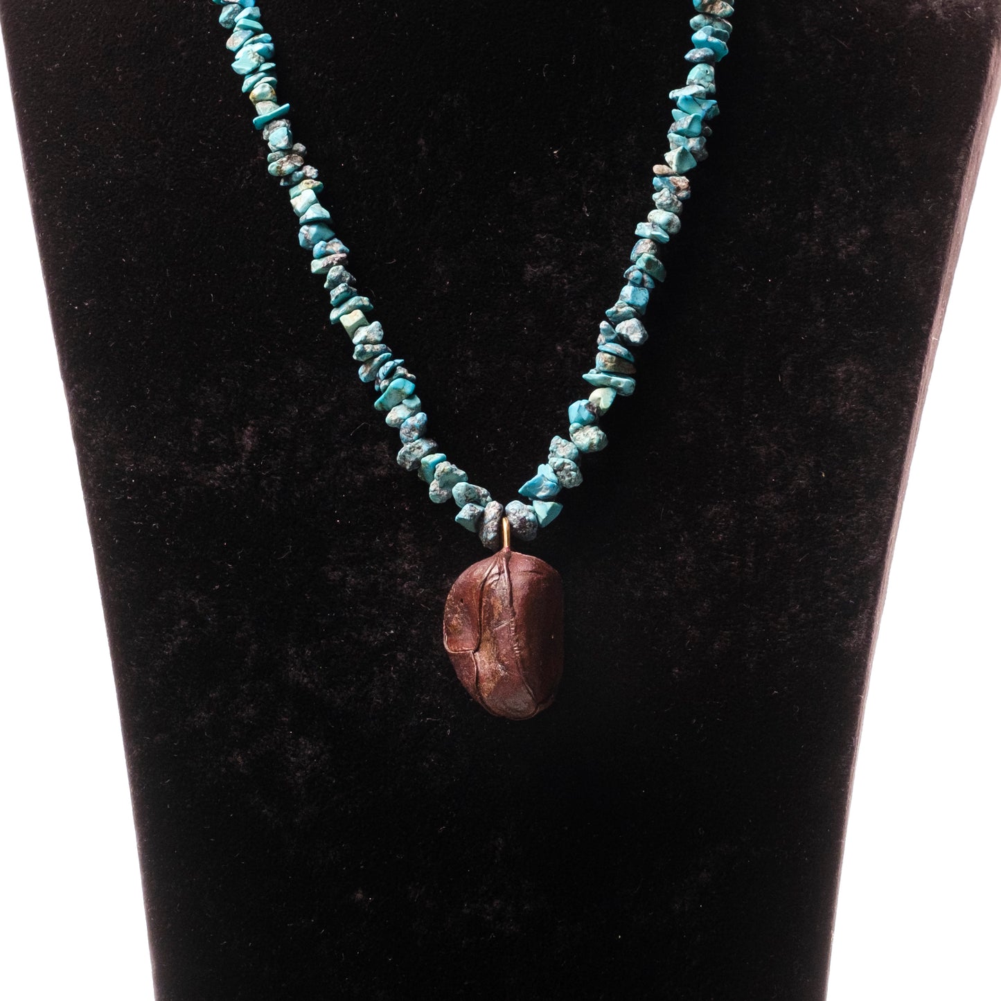 Natural Kolanut with Gold Filled and Turquoise Gemstones