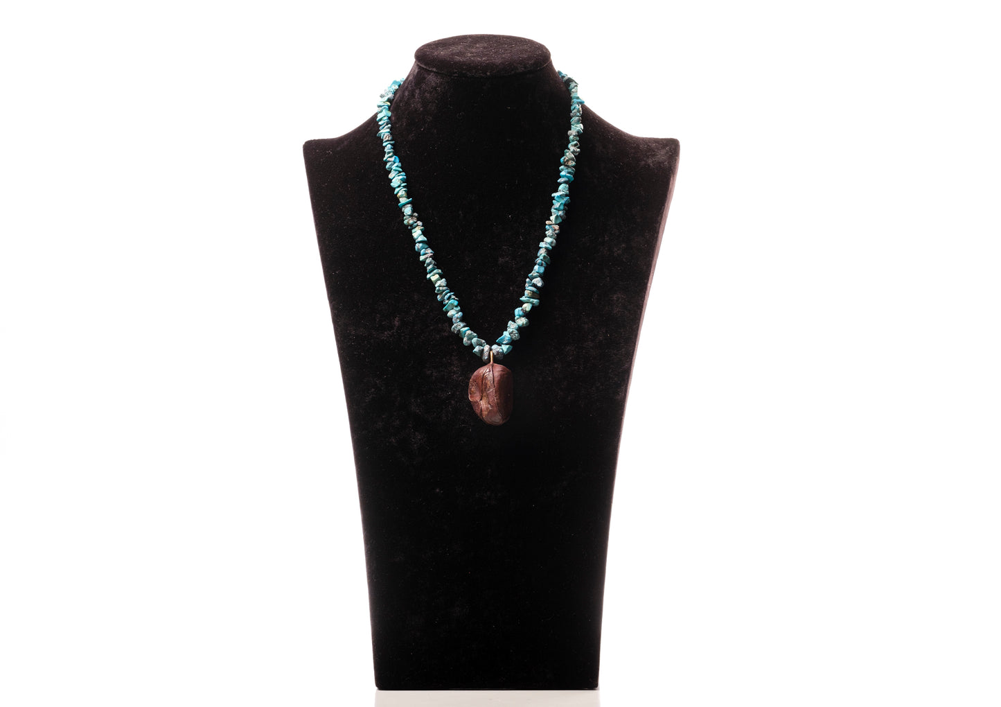 Natural Kolanut with Gold Filled and Turquoise Gemstones
