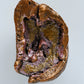 Kolanut Coated with Copper, Putty and Painted with Gold and Purple Paint