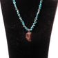 Natural Kolanut with Gold Filled and Turquoise Gemstones